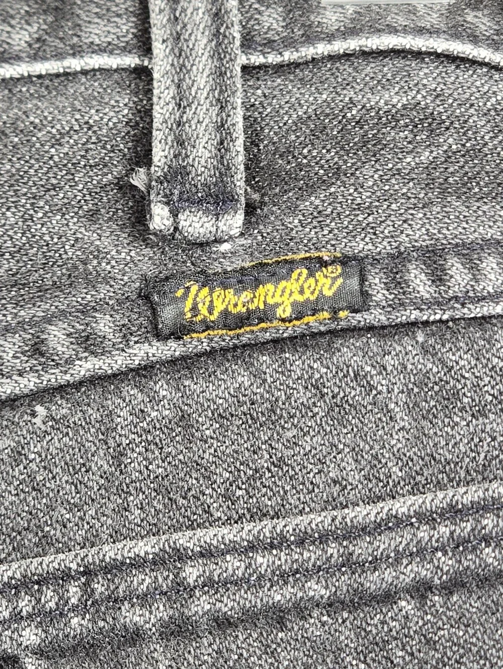 Vintage Wrangler 13MWZ Black Jeans Made in USA Cowboy Cut Mens Tag 35x34 Fits 33